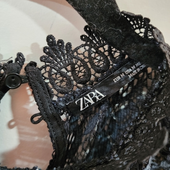 Zara contrasting lace dress, size M, green - Picture 4 of 7